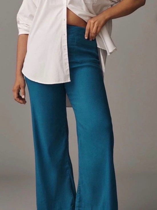Anthropologie Pants - Maeve The Colette Linen Full-Length Wide-Leg Pants Size 34